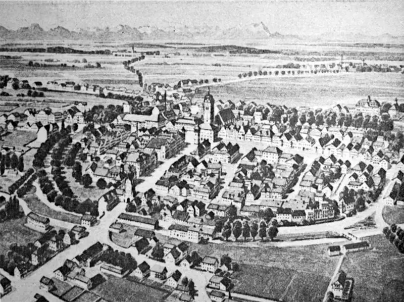 Bild der Stadt Erding von der Vergangenheit