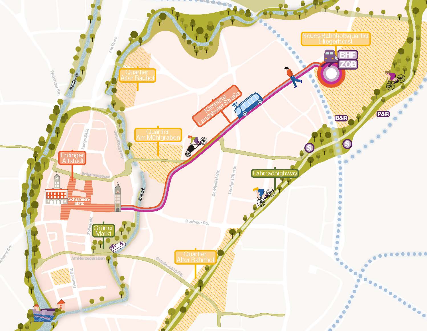 Stadtplan der Innenstadt